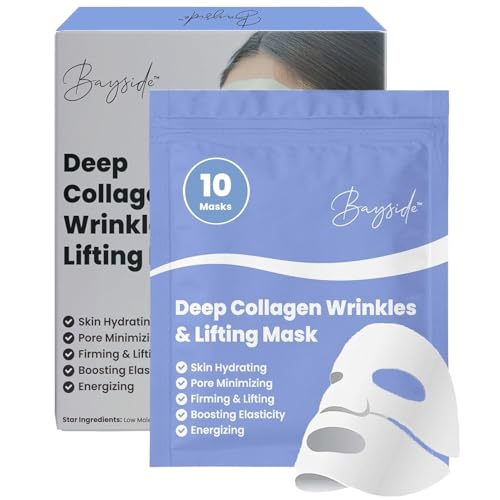 Collagen Face Mask | Hydrating Beauty Skincare Face Mask for Glass Skin, Revitalizing Overnight Collagen Facial Mask for W...