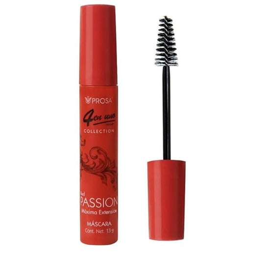 Prosa | 4 en 1 "Red PASSION" Mascara Formula Contra el Agua con efecto Alargador de Pestanas Colored Lengthening Waterproo...