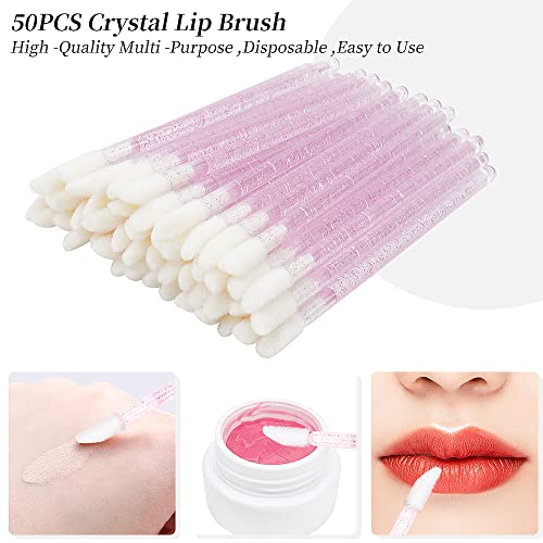 200Pcs Eyelash Extension Supplies Kit,Disposable Lash Spoolies Brushes Micro Swab Brushes Mascara Wand Lip Brushes for Eye...