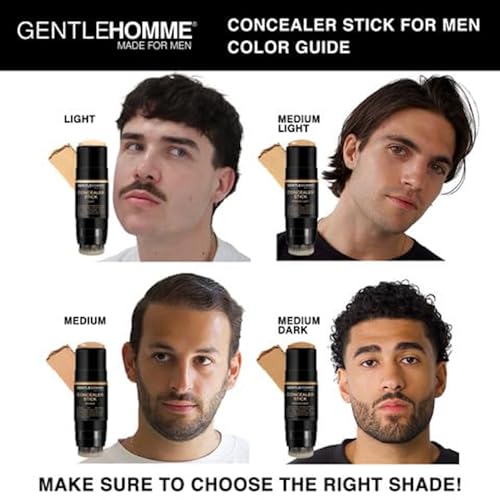 Concealer Stick with Brush for Men - Eraser Dark Circles - Men’s Multi-Use Concealer - Dual Sided Full Coverage with Soft ...