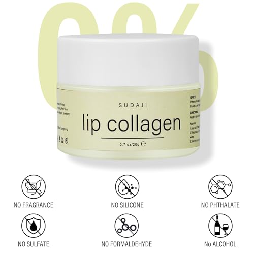Lip Collagen + Peptide 0.7oz, Collagen Lip Mask with Vitamins E, A -Lip balm to Nourish & Hydrate Lips, Lip Moisturizer fo...