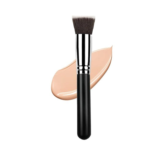 Ksvsonrvi Flat Kabuki Foundation Brush, Soft Premium Makeup Brush Cosmetic Tool, Black