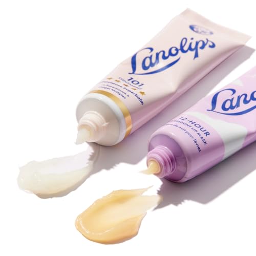 Lanolips 101 Lanolin Lip Balm & Overnight Lip Mask Duo - Heroes Kit for Complete Day to Night Care - Deeply Hydrating Mois...