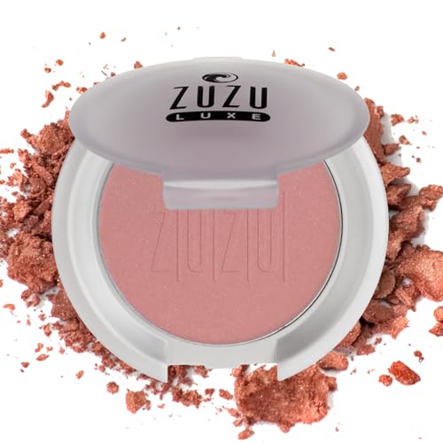 ZUZU LUXE Mineral Blush (Fascination - Lightly Toasted Cinnamon/Warm Shimmer), Natural, Paraben Free, Vegan, Gluten-free, ...