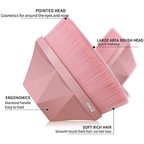 Foundation Brush Makeup Brush with Case, Pink