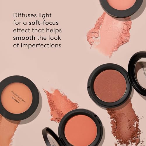 bareMinerals Gen Nude Powder Blush, Mineral-Based Pressed Blush Powder, All Day Wear, Buildable Coverage, Matte Soft Focus...
