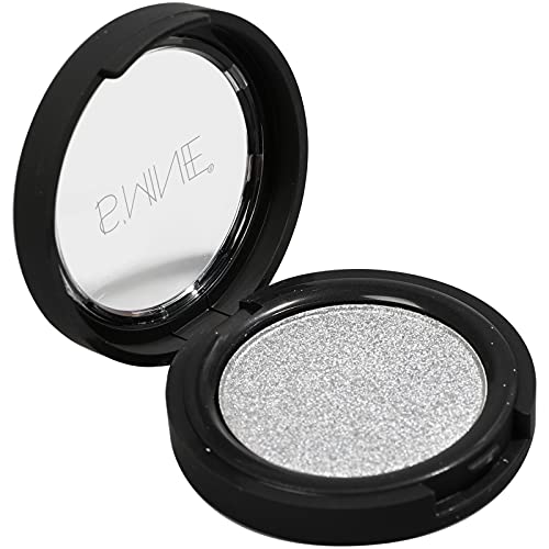 IS'MINE ISMINE Single Eyeshadow Powder Palette (SILVER GRAY) Shimmer Gray, High Pigment, Longwear Single Grey Eye Makeup f...