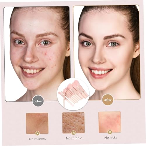 10-Piece Makeup Brush Set, Premium Synthetic Face & Eye Brushes for Foundation, Concealer, Blush and Eyeshadow, Lightweigh...