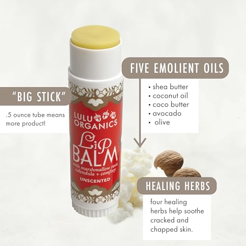 Lulu Organics Natural Lip Balm, Nourishing and Moisturizing Premium Lip Care, Handmade Hydrating Lip Balm, Lip Treatment f...