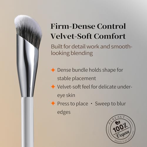 Albeaut Concealer Brush, Angled Under Eye Makeup Small Foundation Precision Face Blending Brush (193 concealer brush)