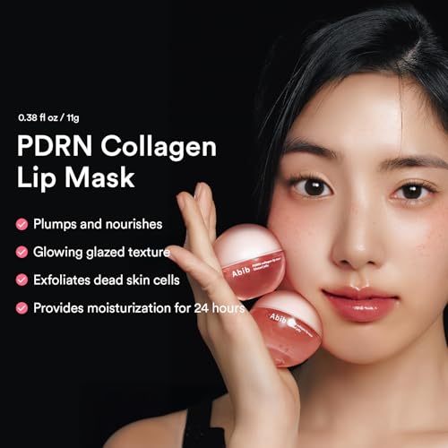 Abib PDRN Collagen Lip Mask Glazed Jelly 0.38 fl oz | Korean Lip Butter Balm Overnight Sleeping Mask Hydrating Care Moistu...