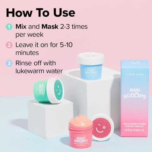 I DEW CARE Wash Off Face Mask Skincare Gift Set - Mini Scoops | Facial Masks, Matcha, Korean Skincare, Pore Cleansing Mas...