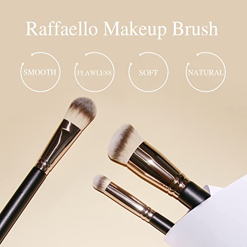 Makeup Brushes, Raffaello 3Pcs Foundation Brushes for Liquid Makeup, Professional Kabuki Foundation Brushes Set for Blendi...