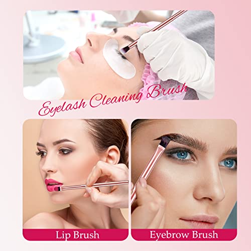 Perthlin 12 Pcs Eyeshadow Smudge Brush 2 in 1 Eyeshadow Double Ended Concealer Brush Under Eye Small Soft Firm Pointed Fou...