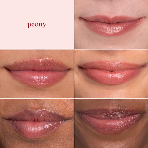 Burt’s Bees Lip Shimmer Peony; Warm, Luminescent Color; High Impact, Instant Moisture; with Shea and Cocoa Butters; 100% N...