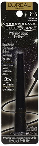 L'Oreal Paris Telescopic Precision Liquid Eyeliner, Carbon Black, 0.08 Oz