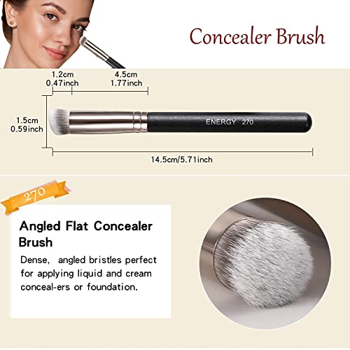 ENERGY Concealer Brushes Set Liquid Face Makeup Concealer brush for liquid Cream Powder Blending Buffing Under Eye Conceal...