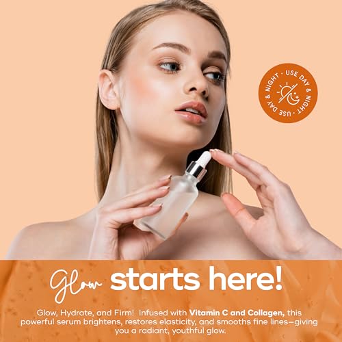 Skin Aesthetics Vitamin C Serum For Face - Dermatologist Tested - with Collagen For Dark Spots, Skin Brightening, Anti-Agi...