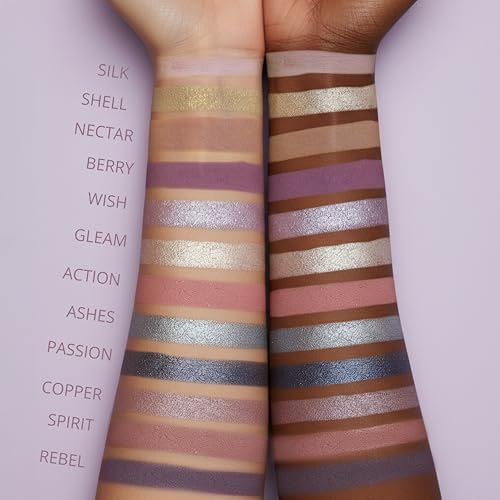 Lamora Pink Eyeshadow Palette - 12 Soft Mauve Rose Shadows, Multi-Use Eye Makeup Palette with Matte & Shimmer Finishes, Ul...