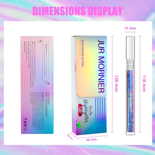 JUR MORNIER Multichrome Liquid Eyeshadow Set,3 Colors Multi-Dimensional Eye Liner Makeup,High Pigment Waterproof Metallic ...