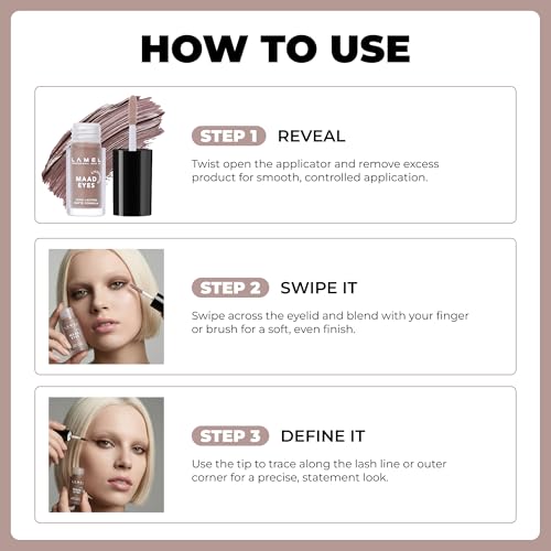 Lamel Matte Liquid Eyeshadow - Long Lasting Waterproof Eye Tint - Quick-Drying, Hypoallergenic Eye Makeup - Creamy & Smoot...