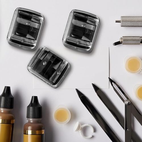 10PCS Dual-Hole Cosmetic Pencil Sharpener, Mini Rotatable Sharpener for Makeup Artists, Portable Hand Sharpening Tools for...