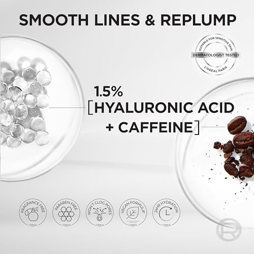 L'Oreal Paris True Match Radiant Serum Concealer, Brightening Under Eye Concealer Make Up with 1.5% Hyaluronic Acid and Ca...