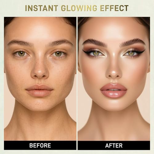 UCANBE Full Size Baked Makeup Palette Set - Include Blush, Bronzer, 8 Eyeshadows & Brushes, Pigmented All-in-One Face & Ey...