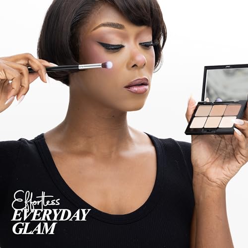 Eyeshadow Palette – 6 Highly Pigmented, Crease-Proof Matte & Shimmer Shades – Long-Lasting, Blendable & Buildable Pigments...