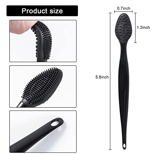 10 Pcs Lip Exfoliator Scrub Brush, Ooloveminso Silicone Lip Scrubber Exfoliating Brush, Soft Double-Side Lip Exfoliator To...