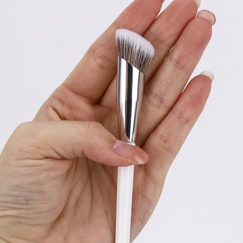 4 Pcs Under Eye Concealer Brushes, Soft Precision Nose Contour Brush Angled Concealer Makeup Brush