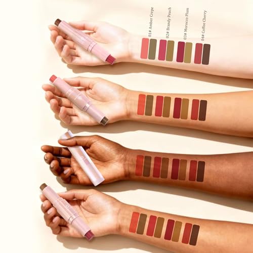 Color Nymph Cream Blush Contour Stick, Double-end Makeup Stick Multiuse Blush Butter Bronzer For Cheeks Eyes Lip Matte Fin...