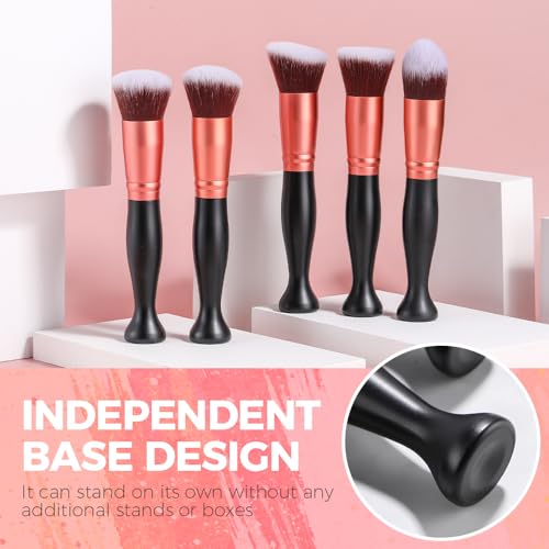 5 Pieces Makeup Brush – Premium Quality Synthetic Bristles for Flawless Application, Perfect for Foundation, Blush, and Mo...