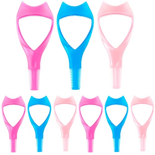RONYOUNG 9PCS 3 in 1 Eyelashes Tools Mascara Shield Applicator Guard Eyelash Guide for Makeup, 3 Colors