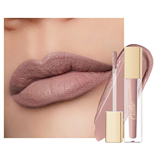 Oulac Matte Liquid Pink Lipstick for Women, Pink Nude Long Lasting Lipstick, Waterproof Lip Stain, No Transfer, Creamy Hig...