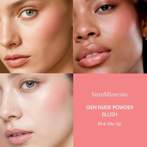 bareMinerals Gen Nude Powder Blush, Mineral-Based Pressed Blush Powder, All Day Wear, Buildable Coverage, Matte Soft Focus...