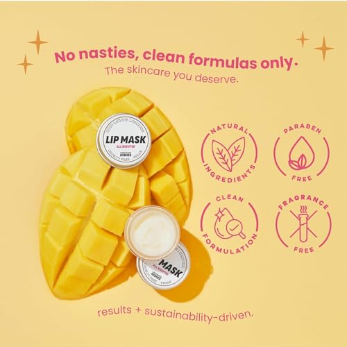 100% Natural Lip Butter Sleeping Lip Mask, Overnight Lip Moisturizer and Conditioner for Dry Lips. Intensive Lip Balm and ...