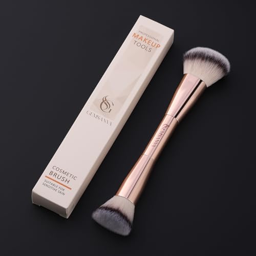 GEMSANVA Foundation Brush & Concealer Brush - Multi-Use Dual Ended Makeup Contour Brush for Cream, Liquid, Powder