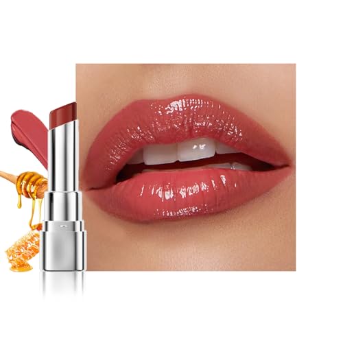 Red Honey Tinted Lip Stain Lip Balm Lip Gloss Lipstick, Sheer Hydrating Lip Stains Tint, Moisturizing Lip Color for All Sk...