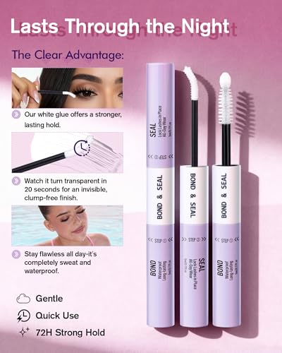 EYDEVRO Manga Lash Clusters Kit Fairy Eyelash Clusters Kit Wet Look Anime Cluster Eyelash Extensions Kit 10-16mm Natural W...