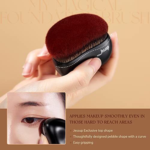 Jessup Foundation Brush Large Kabuki Makeup Brush for Face Body Blending Buffing Stippling Liquid Powder Cream Flawless wi...