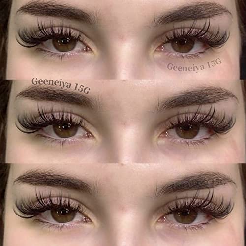 Geeneiya Lashes Wispy Mink Natural Eyelashes Spikes Lash Extensions Look Fluffy False Eyelashes 18mm Long Strip Lashes Cat...