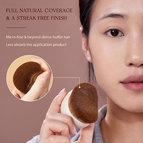 Jessup Makeup Brush, Foundation Brush Flat Top Kabuki Brush for Face Blush Liquid Powder Foundation Brush for Blending Buf...