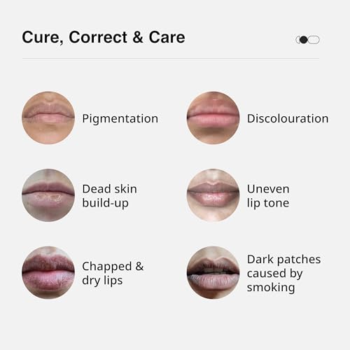 Cureskin Lightening Lip Scrub for Men and Women | Exfoliate & Brighten with Walnut Shell Powder, Beetroot & Squalane | Lip...