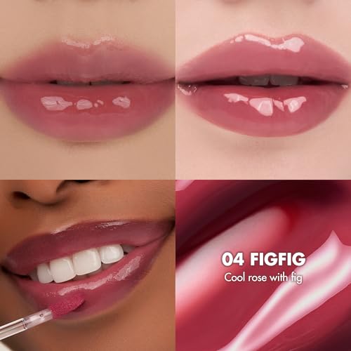 rom&nd THE JUICY LASTING TINT 04 FIG FIG | K-Beauty Rosy Plum Lip Stain Gloss | Tanghulu-Inspired High-Shine, Long-Lastin...