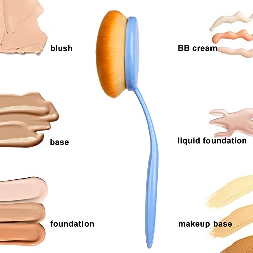 Yoseng Oval Foundation Brush, Large Toothbrush Makeup Brushes Fast Flawless Application Liquid Cream Powder Foundation,Sun...