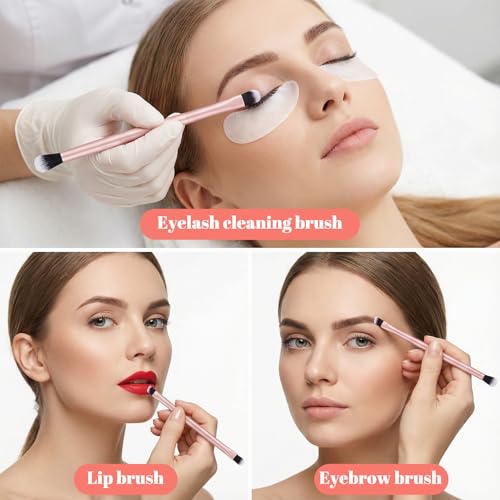 50Pcs Eyeshadow Smudge Brush 2 in 1 Eyeshadow Double Ended Concealer Brush Under Eye Small Soft Firm Pointed Foundation Ma...