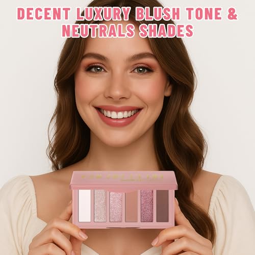 SUSIKEKI 6 Colors Mini Eyeshadow Makeup Palette Blush-colored Neutral Tone Eye Shadow Matte & Shimmer Nude Make Up Pallet ...