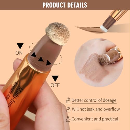 QIC Liquid Contour Stick Waterproof Liquid Bronzer Stick Long-Lasting Cream Contour Makeup for Natural Matte Finish (01 Li...