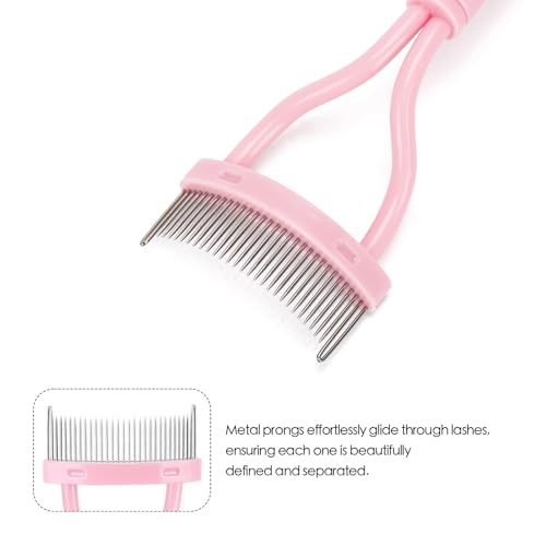 2 Pcs Eyelash Separator Tool Mascara Brushes Eyelash Comb Separator Definer Lash Comb for Combing, Separating Lashes - Lig...